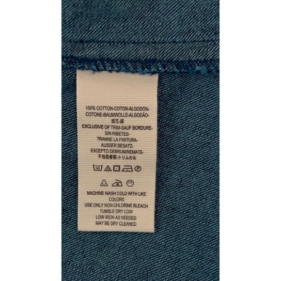 Free People Womens Karmen Cotton Denim Dress Deep Sea Wash Size Small S - Picture 4 of 9